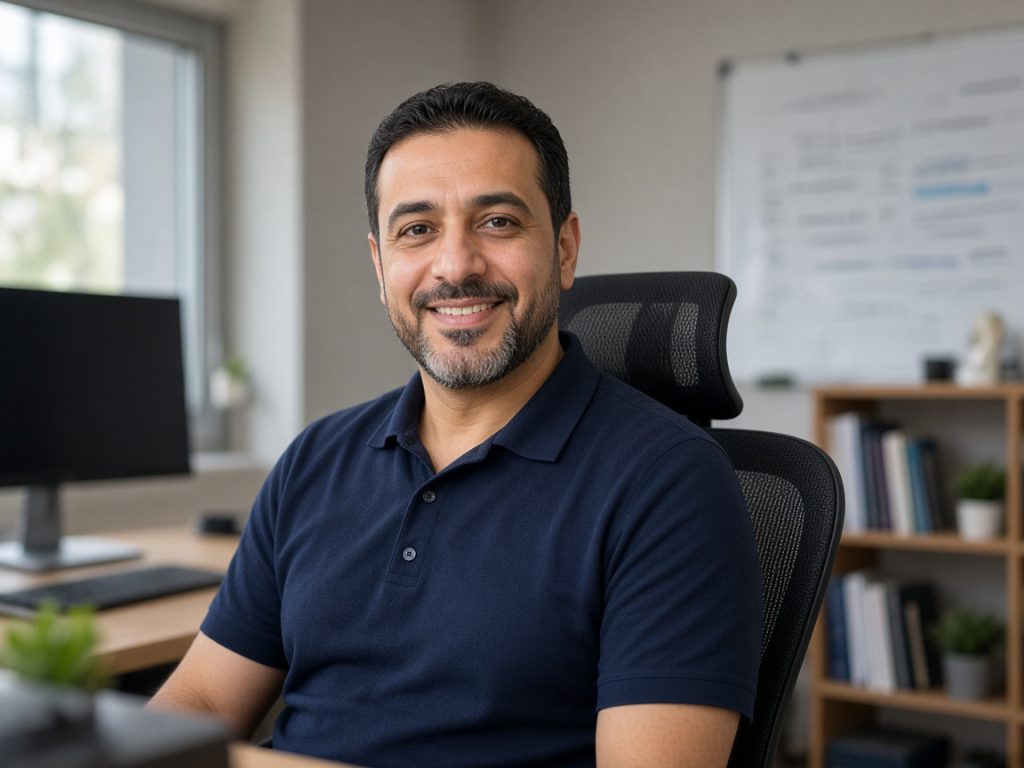 Business owner at his desk