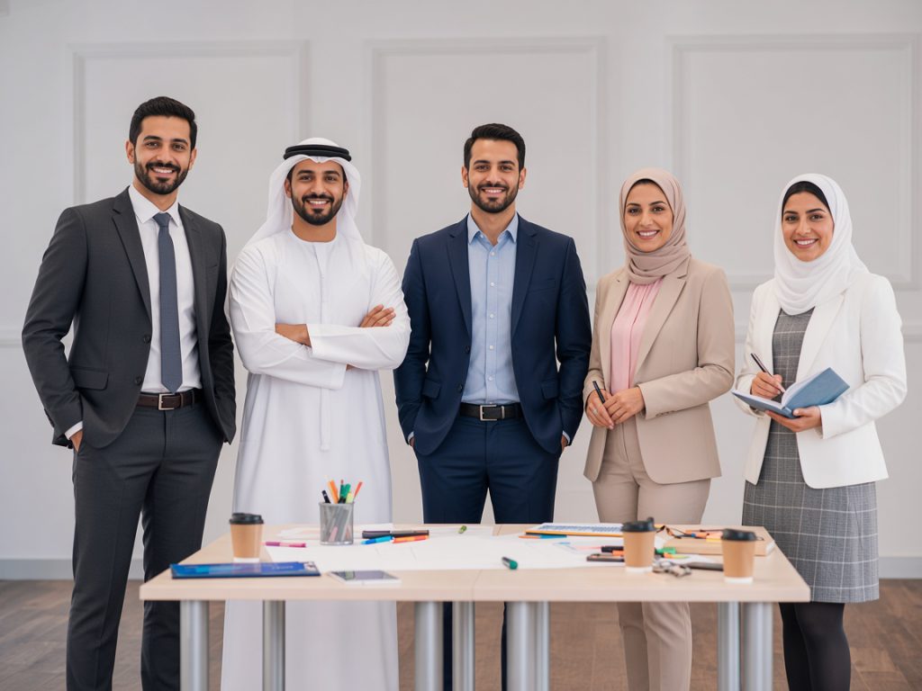 Multiracial business team in an office meeting during business coaching and development courses session